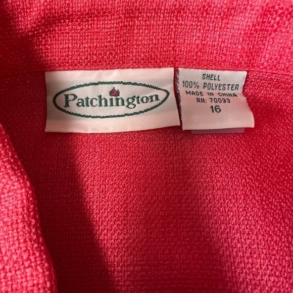 Patchington Short-Sleeve Button Down Dress Bright Pink Size 16 - Picture 3 of 3